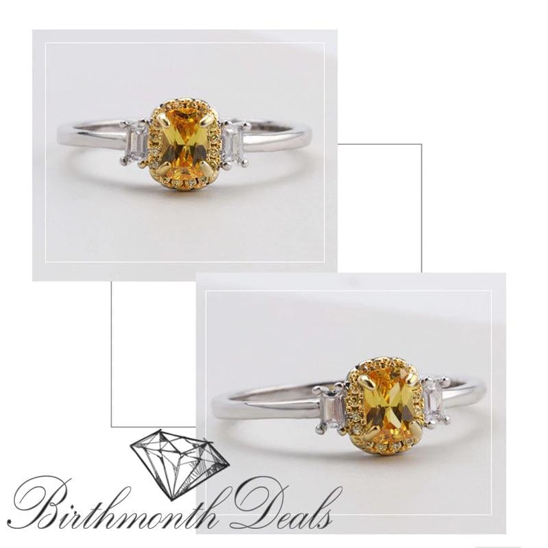 November Citrine Birthstone Ring - Birthmonth Deals