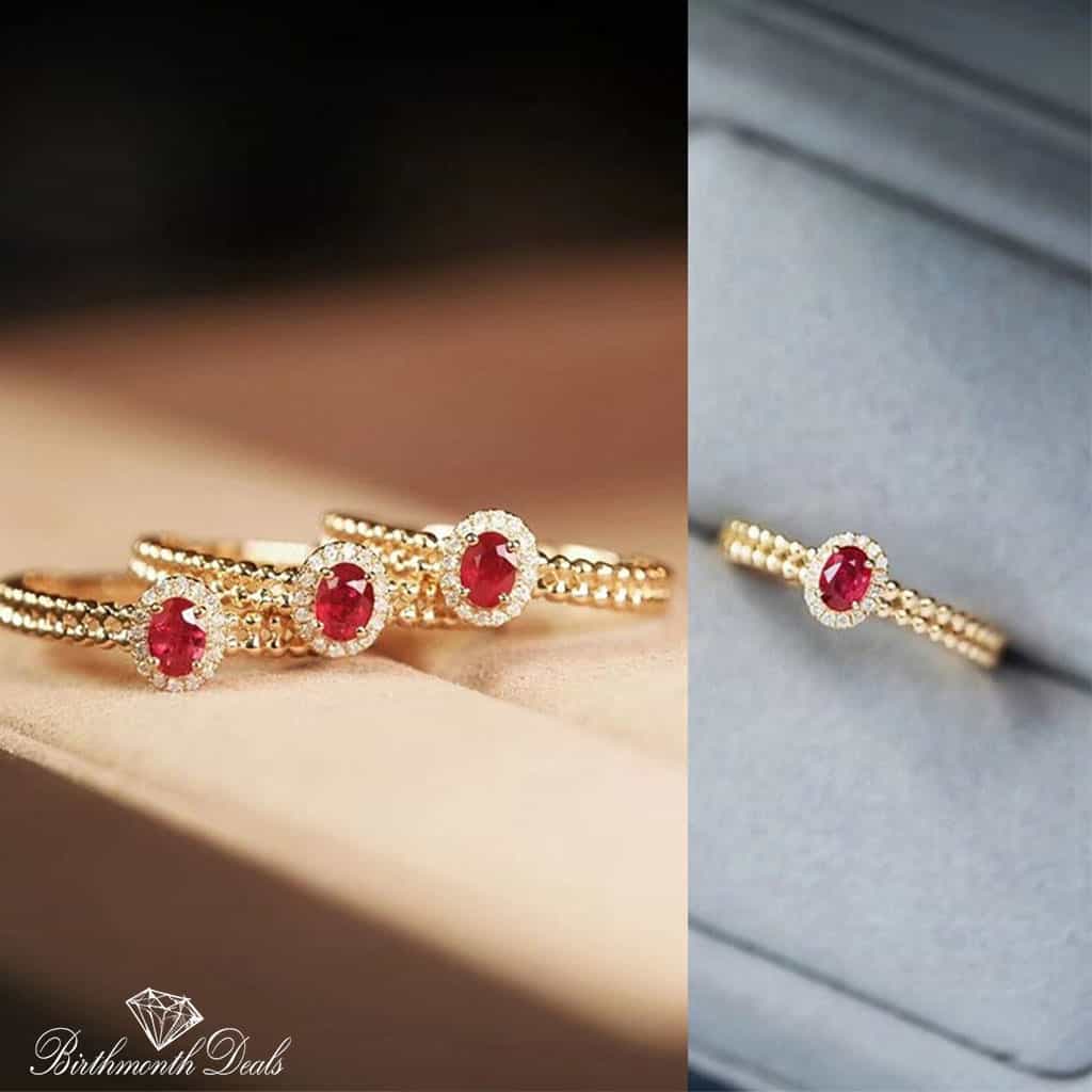 July Ruby Birthstone Ring - Birthmonth Deals