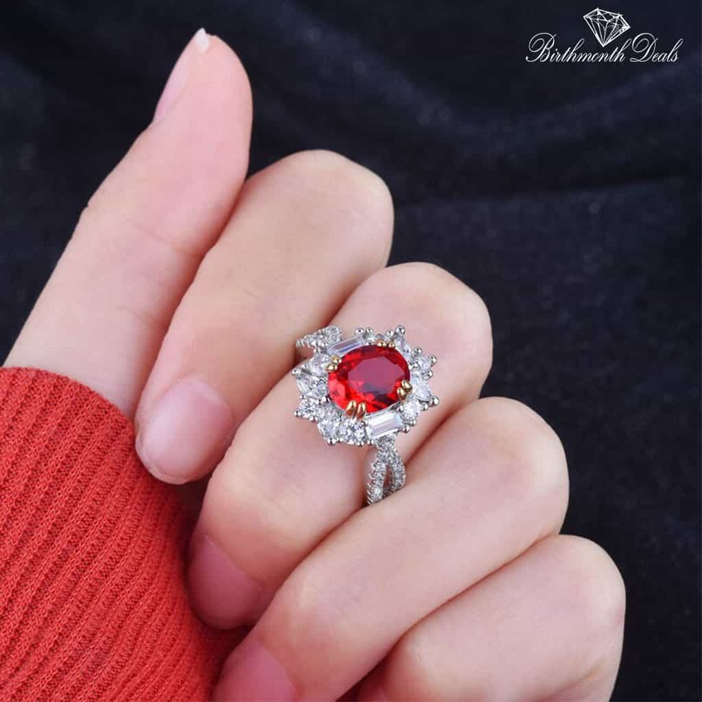 July Ruby Birthstone Ring - Birthmonth Deals