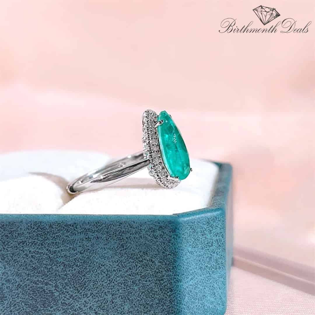 March Aquamarine Birthstone Ring - Birthmonth Deals