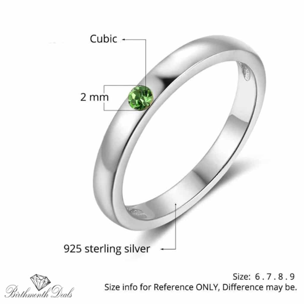 Personalized Sterling Silver Engravable Ring - Birthmonth Deals