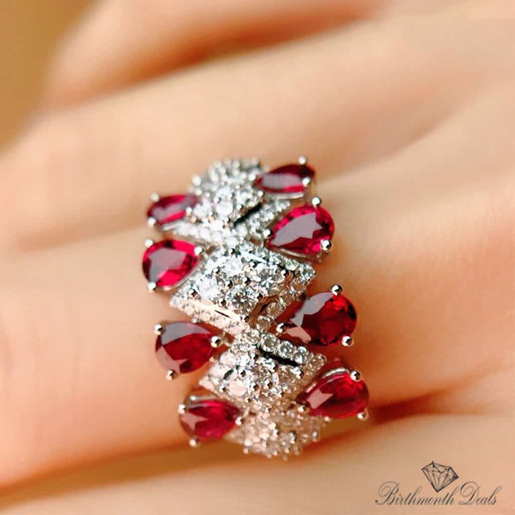 July Ruby Birthstone Ring - Birthmonth Deals