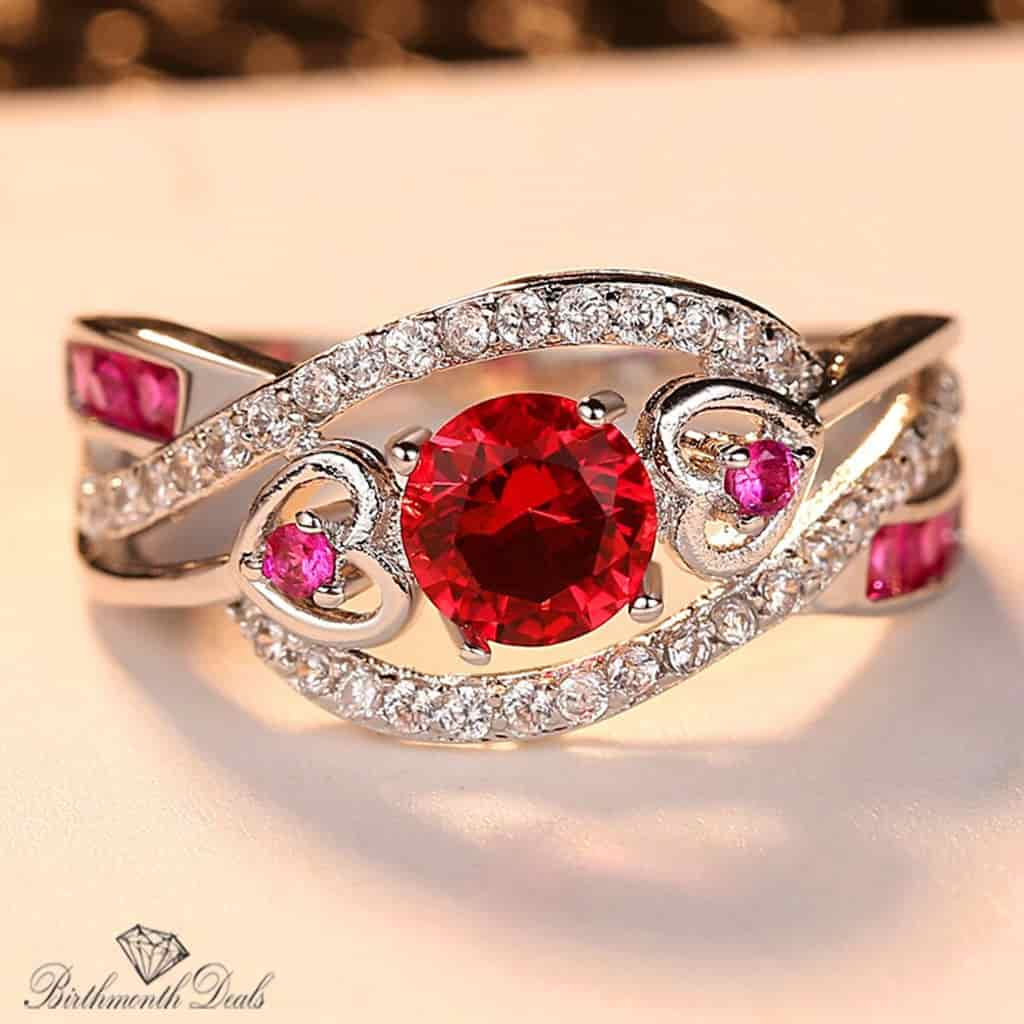 July Ruby Birthstone Ring - Birthmonth Deals