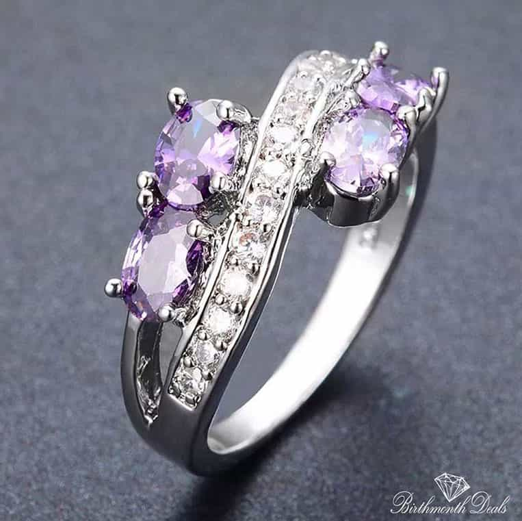 February Amethyst Birthstone Ring - Birthmonth Deals