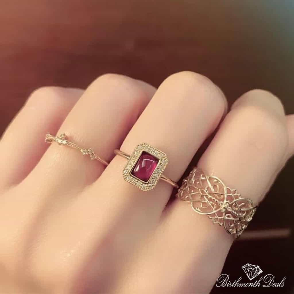 July Ruby Birthstone Ring - Birthmonth Deals