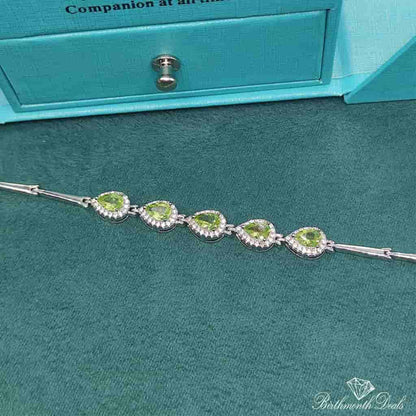 August Peridot Birthstone Bracelet - Birthmonth Deals