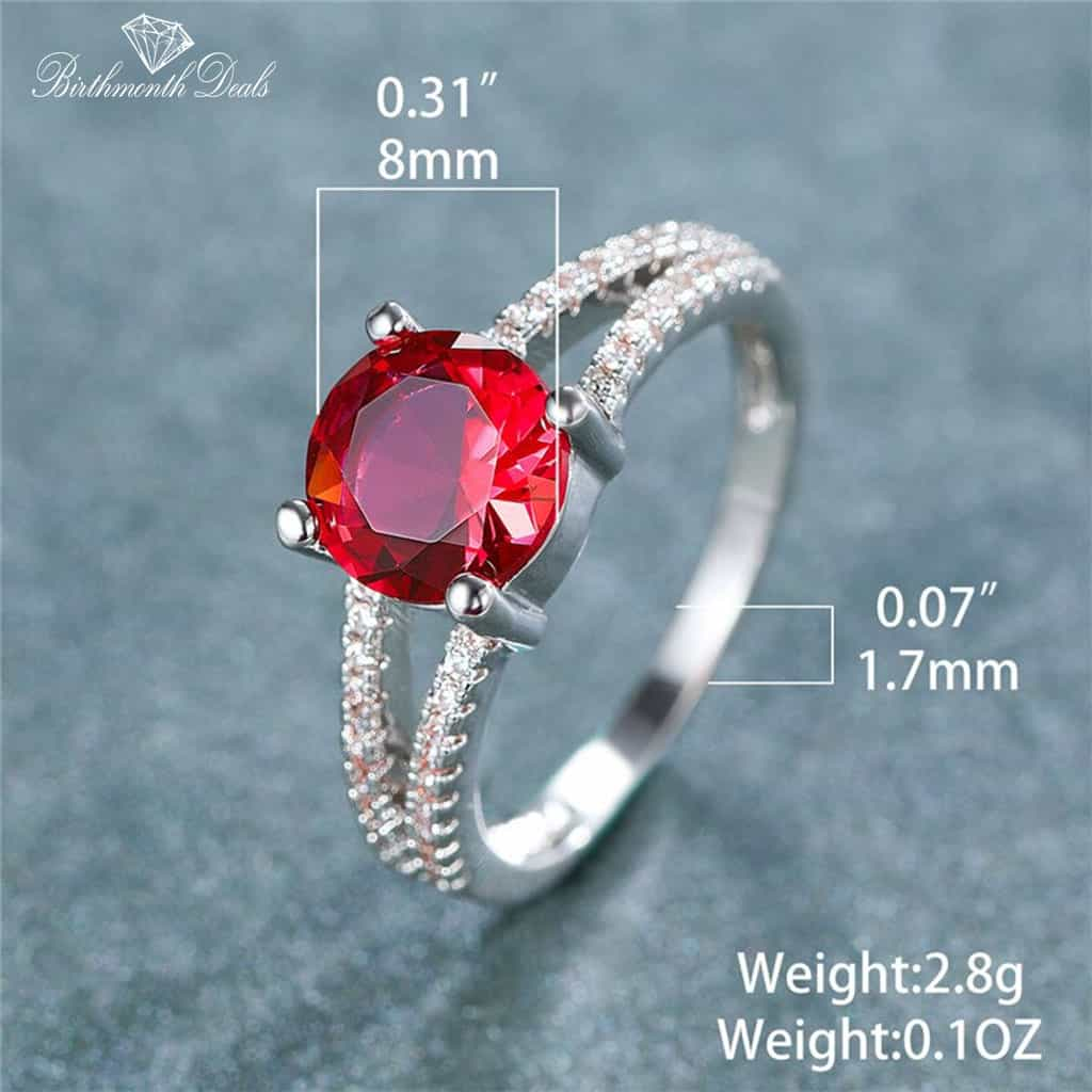 July Ruby Birthstone Ring - Birthmonth Deals