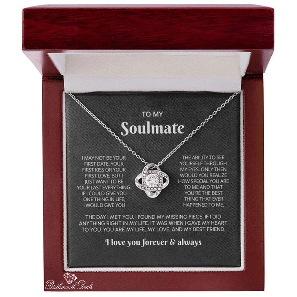 To My Soulmate - Love Knot Necklace - Birthmonth Deals