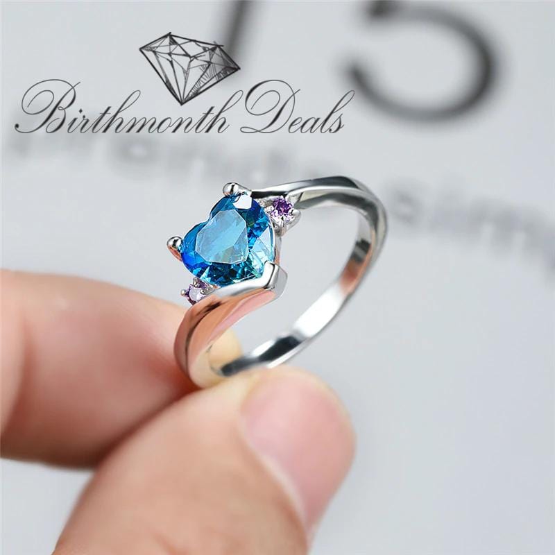 December Zircon Birthstone Ring - Birthmonth Deals