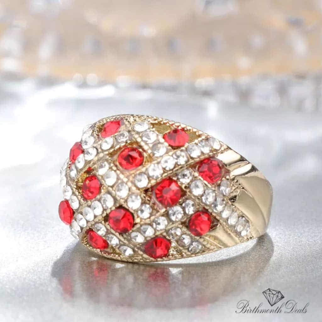 July Ruby Birthstone Ring - Birthmonth Deals