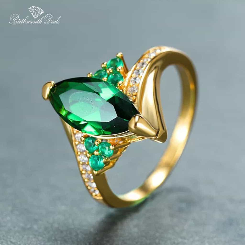 May Emerald Birthstone Ring - Birthmonth Deals