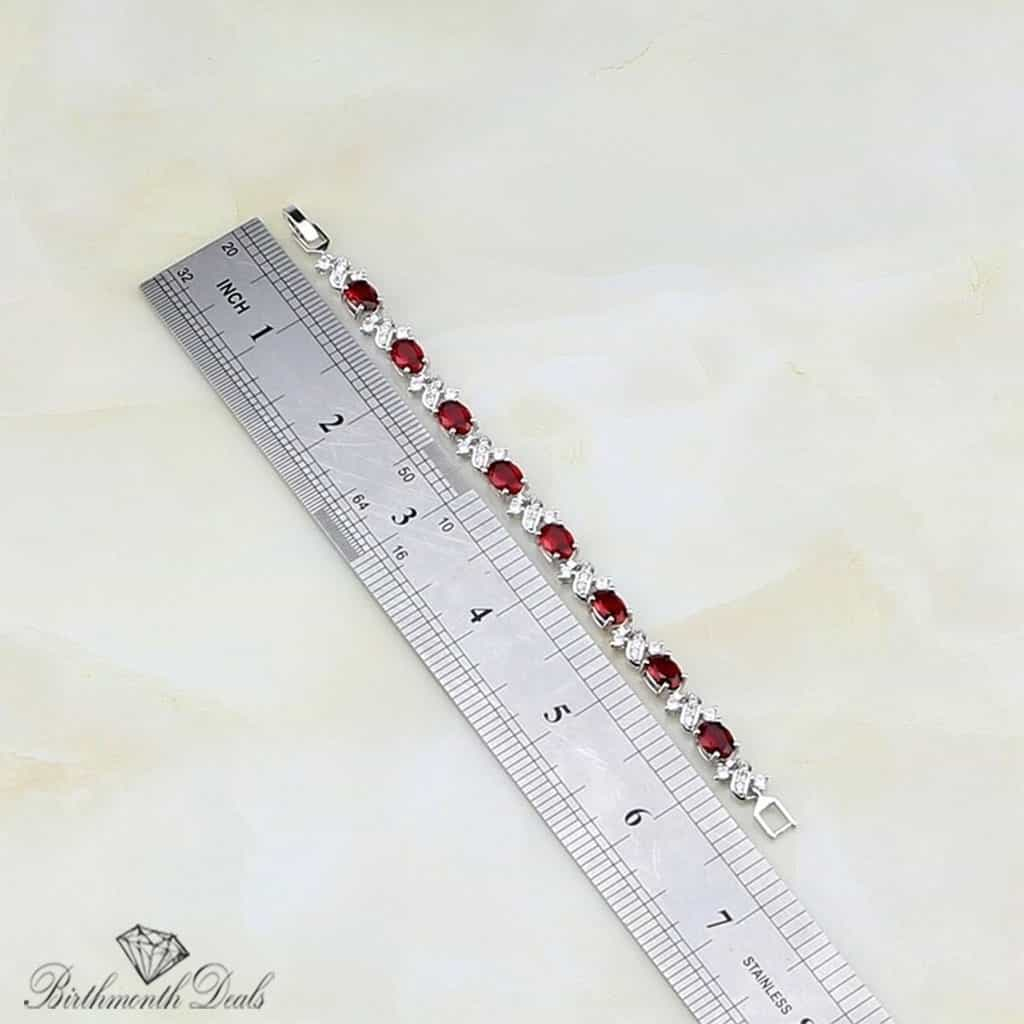 July Ruby Birthstone Bracelet - Birthmonth Deals