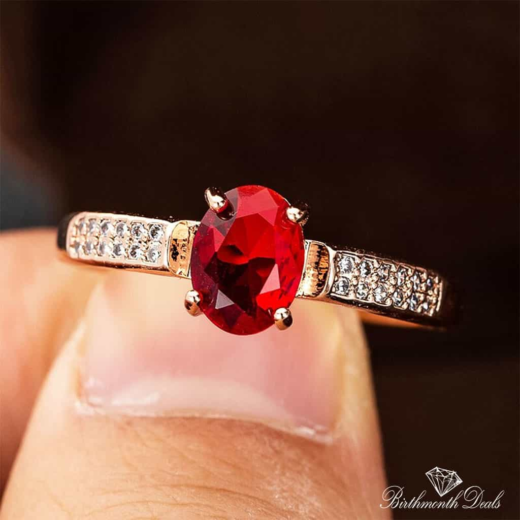 July Ruby Birthstone Ring - Birthmonth Deals