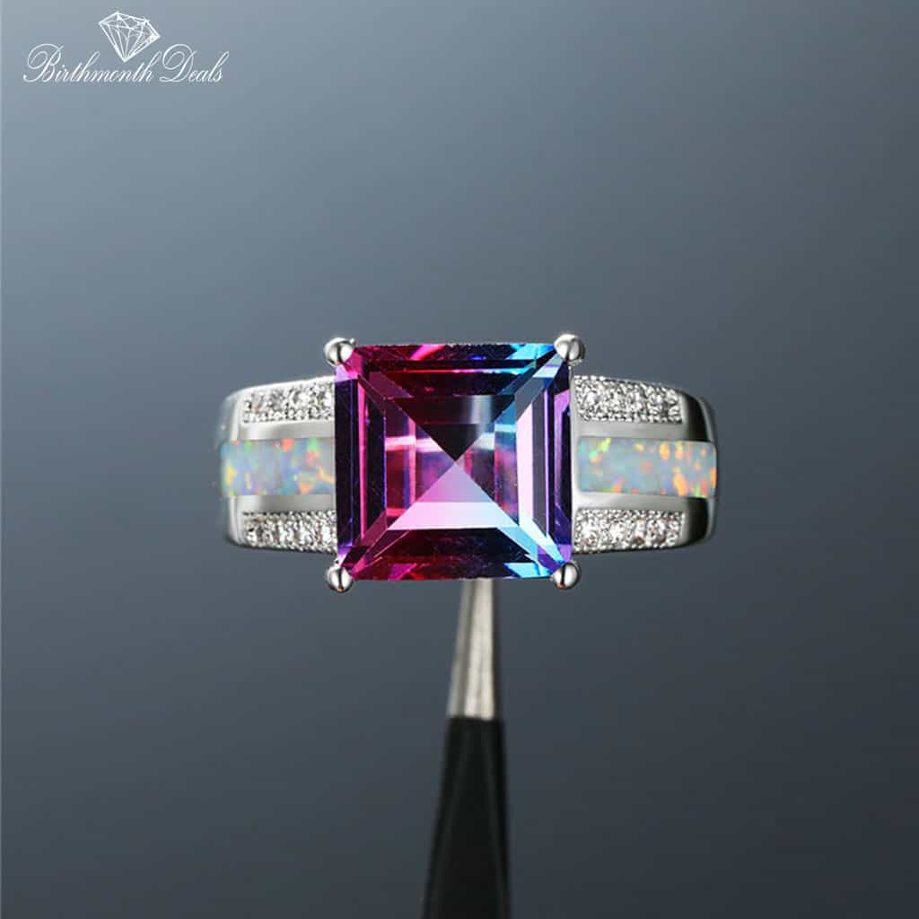 June Alexandrite Birthstone Ring - Birthmonth Deals