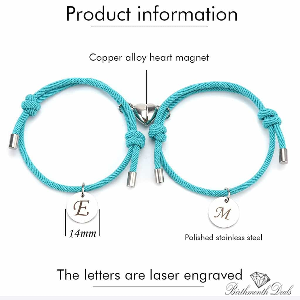 Magnetic Initial Bracelets - Birthmonth Deals