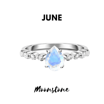 Gemstone Ring (June Moonstone) - Birthmonth Deals