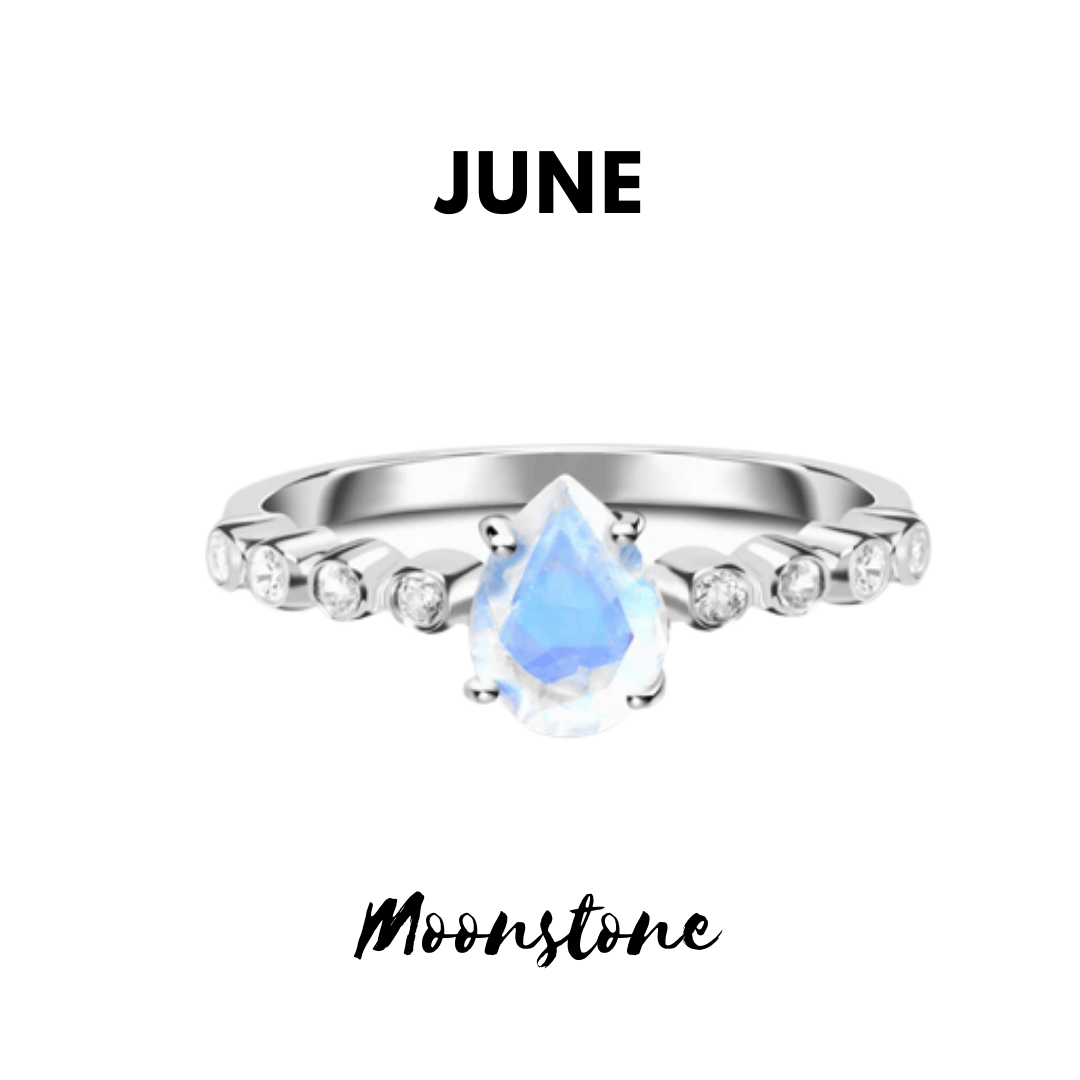 Gemstone Ring (June Moonstone) - Birthmonth Deals