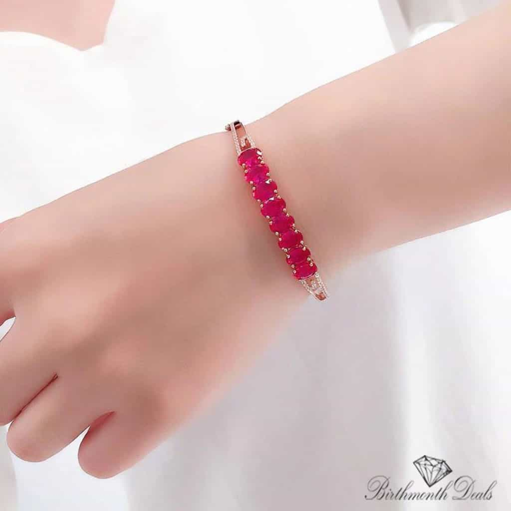 July Ruby Birthstone Bracelet - Birthmonth Deals