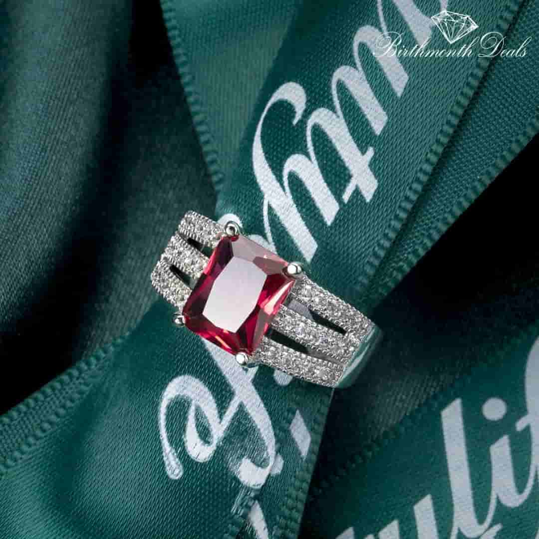 July Ruby Birthstone Ring - Birthmonth Deals