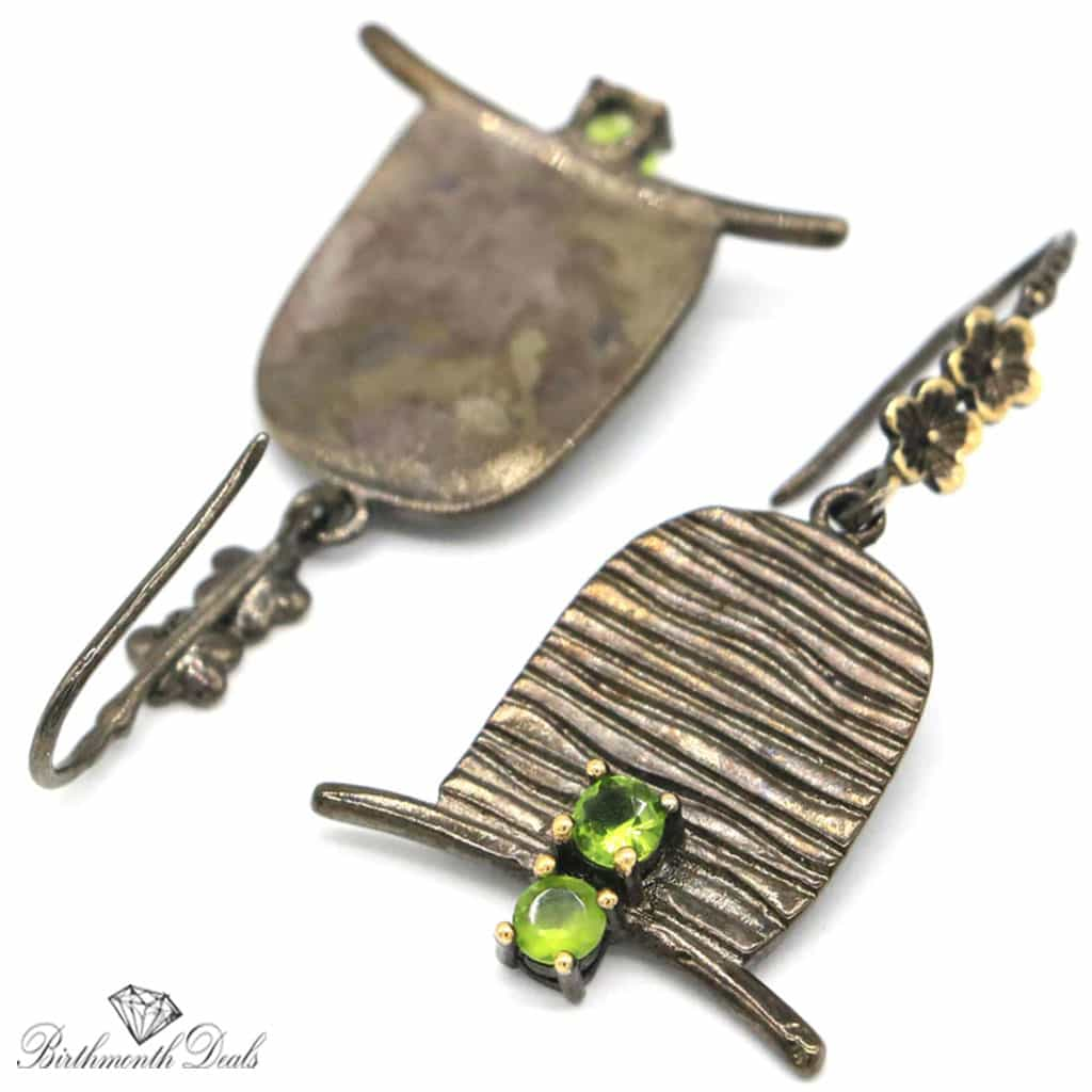 August Peridot Earrings And Pendant - Birthmonth Deals