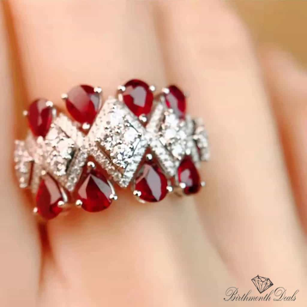 July Ruby Birthstone Ring - Birthmonth Deals