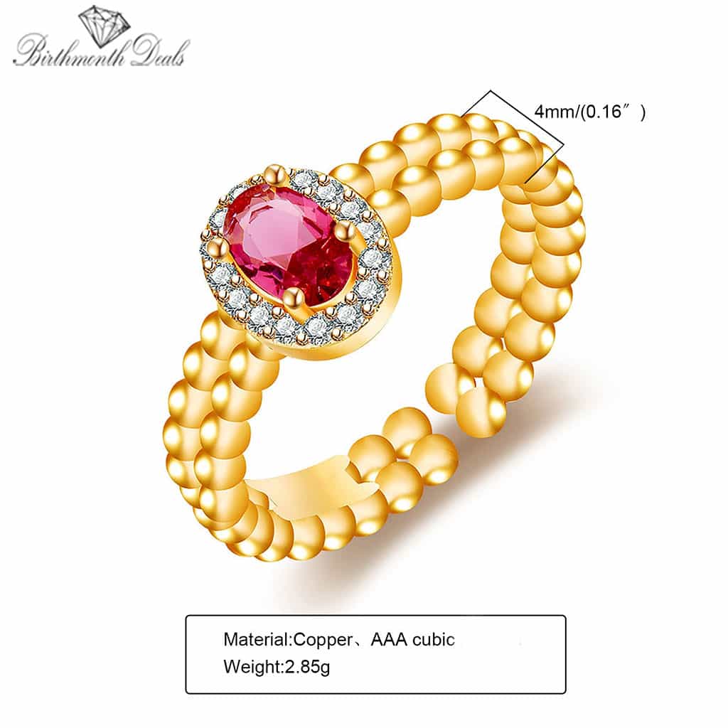 July Ruby Birthstone Ring - Birthmonth Deals