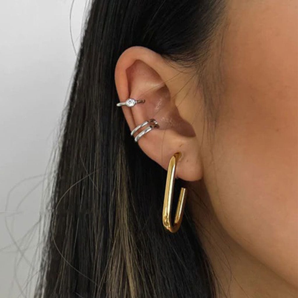 Olivia Ear Cuff Set - Silver - Birthmonth Deals