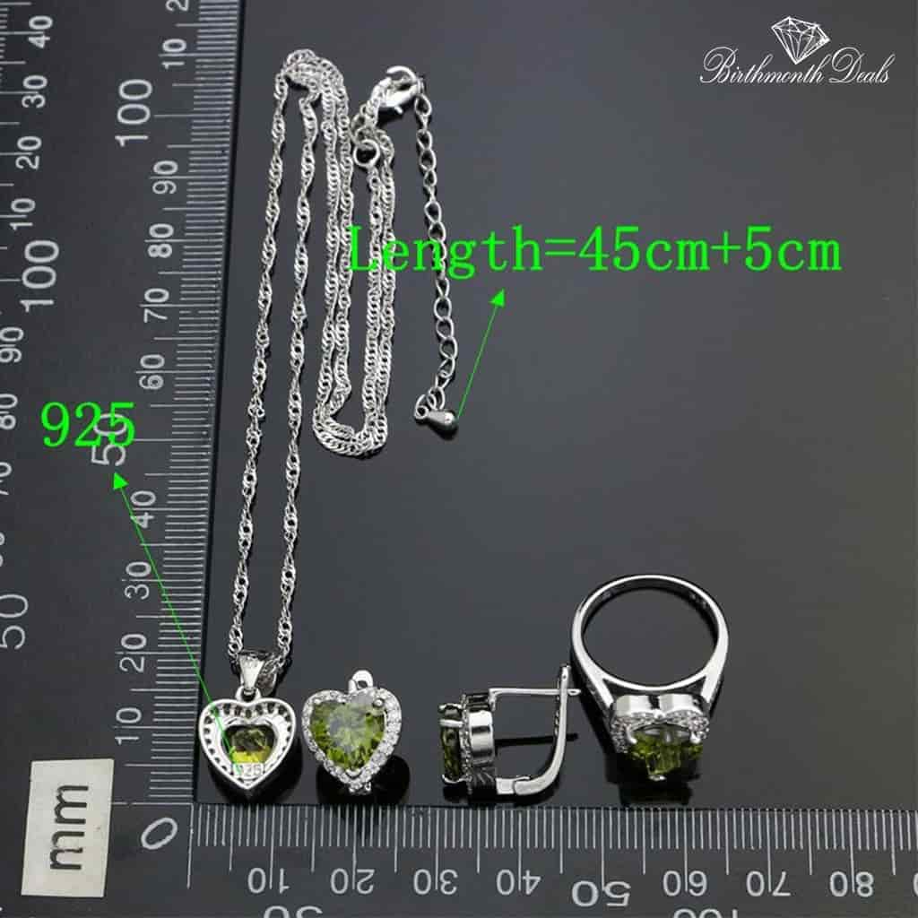 August Peridot Birthstone Jewelry Set - Birthmonth Deals