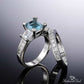 March Aquamarine Birthstone Stacking Ring - Birthmonth Deals
