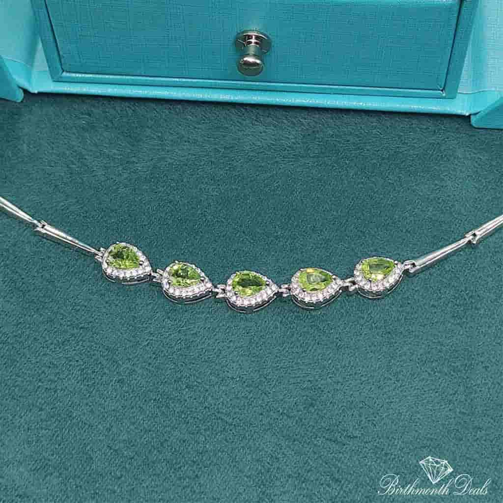 August Peridot Birthstone Bracelet - Birthmonth Deals