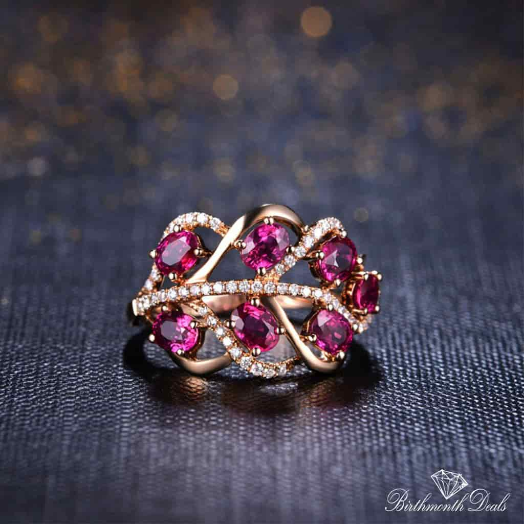 July Ruby Birthstone Ring - Birthmonth Deals