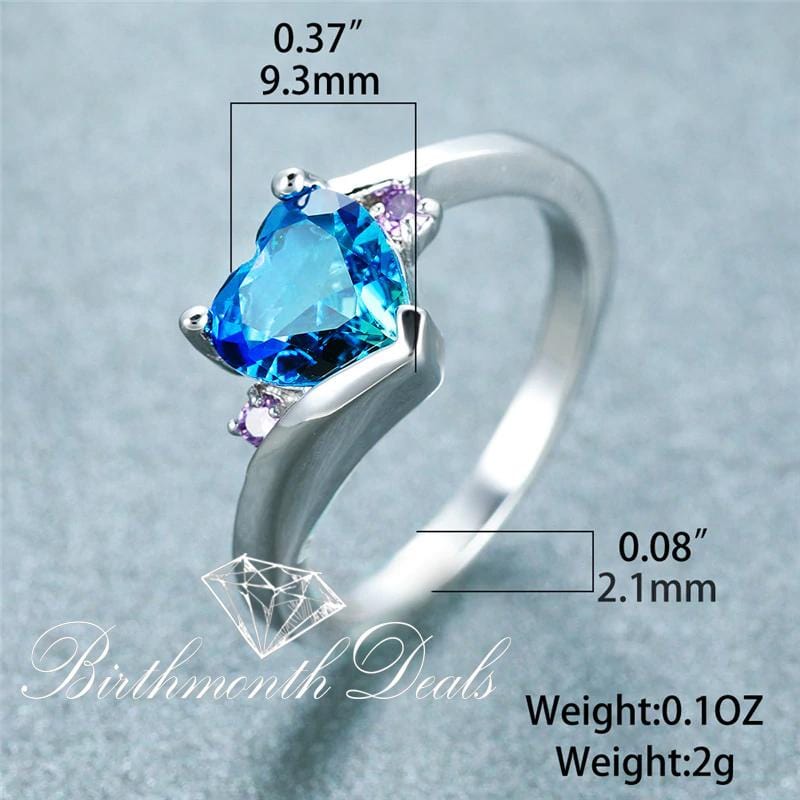 December Zircon Birthstone Ring - Birthmonth Deals