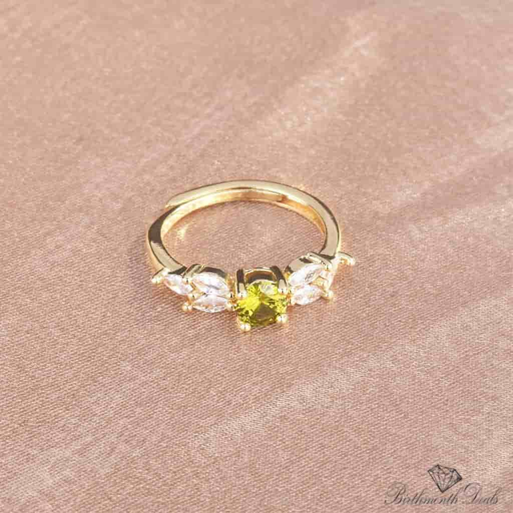 August Peridot Birthstone Ring - Birthmonth Deals