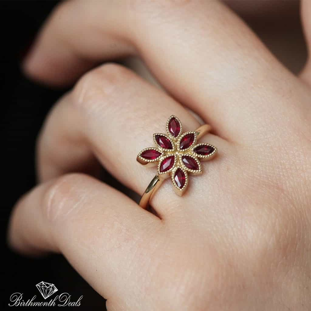 July Ruby Birthstone Ring - Birthmonth Deals