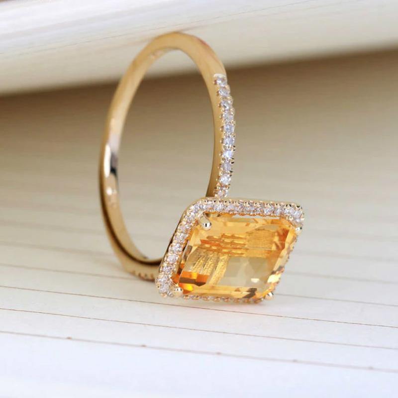 November Citrine Birthstone Ring - Birthmonth Deals