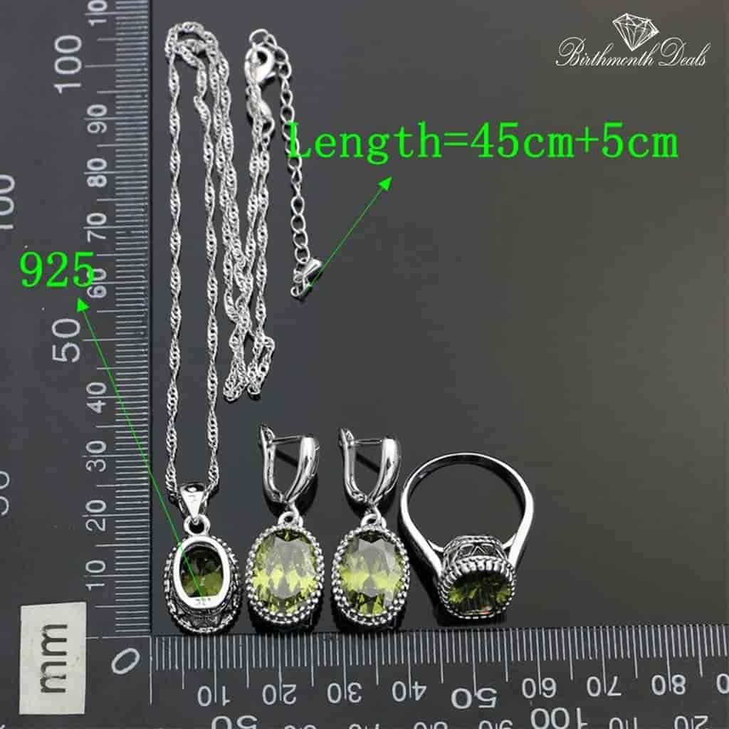 August Peridot Birthstone Jewelry Set - Birthmonth Deals