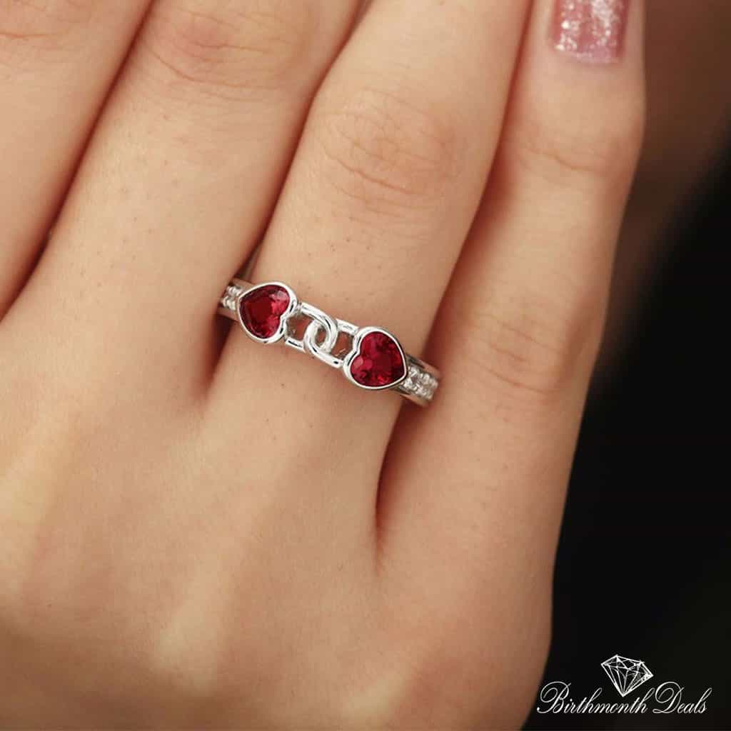 July Ruby Birthstone Ring - Birthmonth Deals