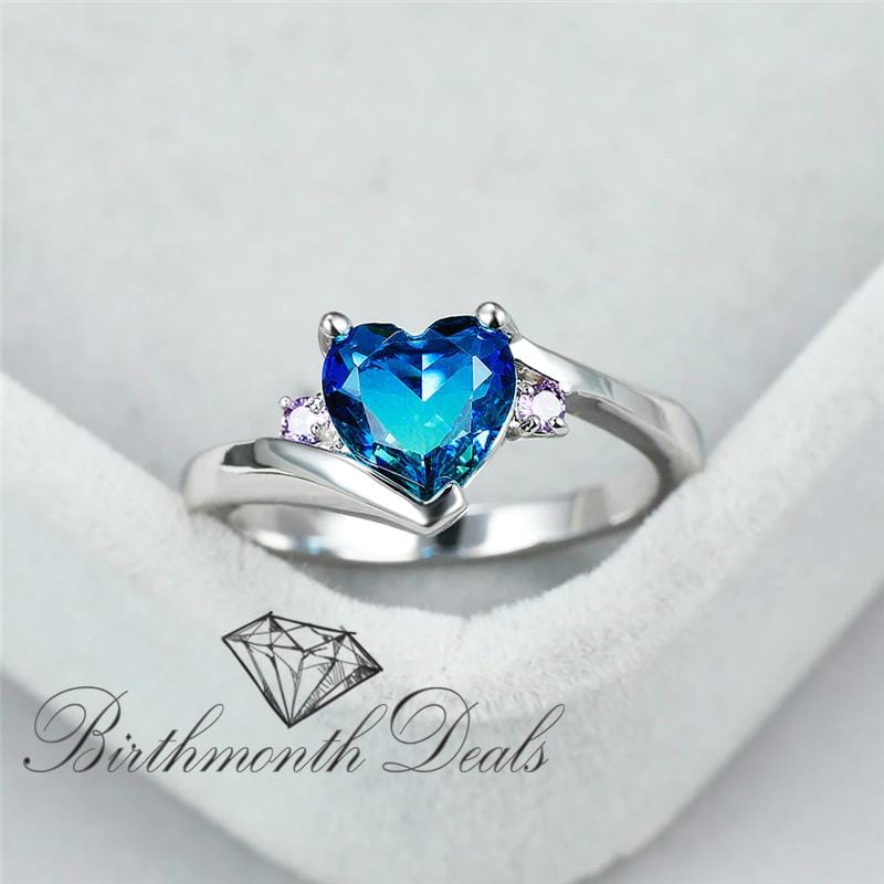 December Zircon Birthstone Ring - Birthmonth Deals