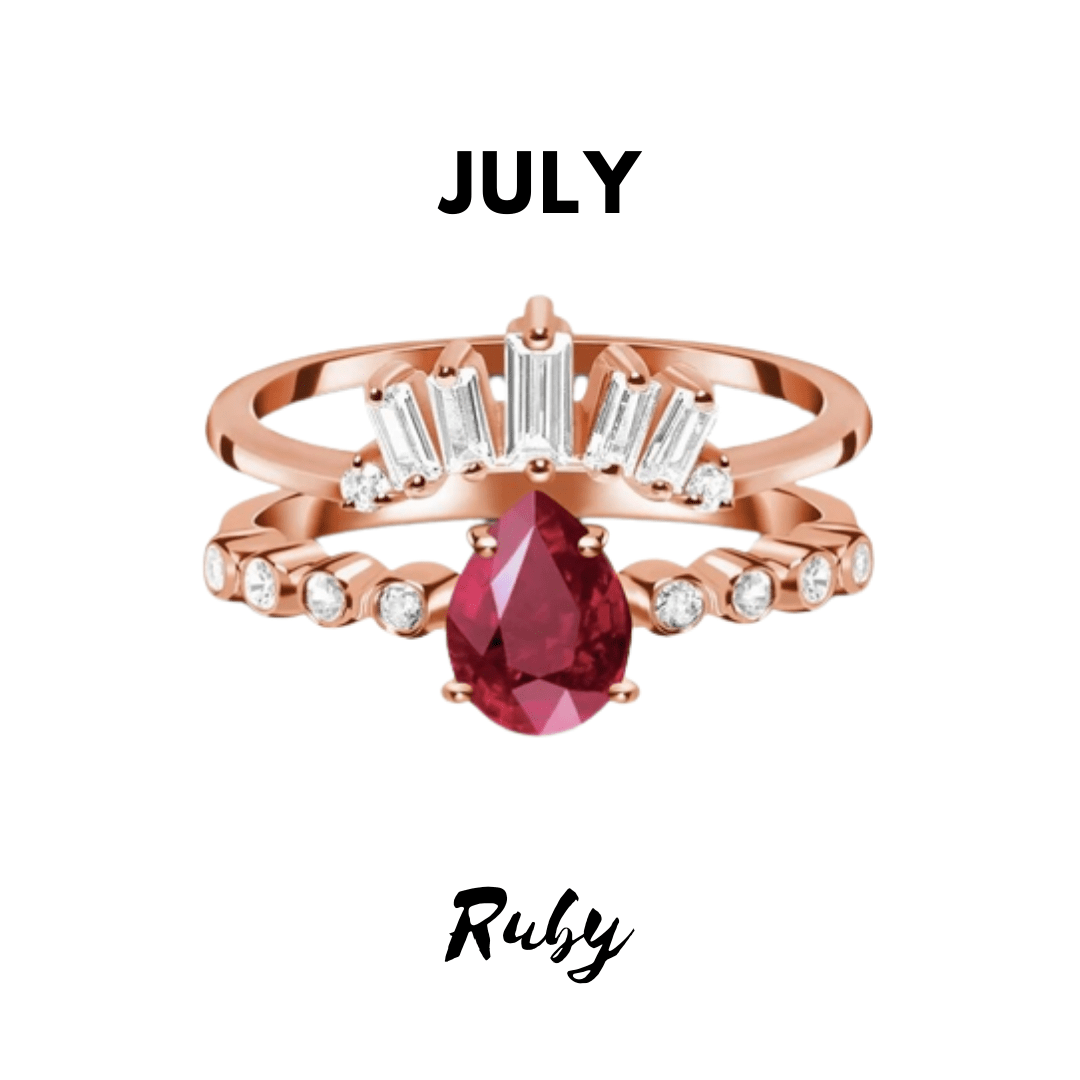 Gemstone Ring (July Ruby) - Birthmonth Deals