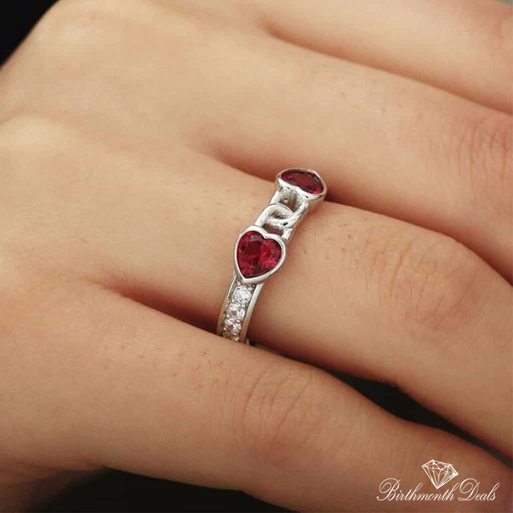 July Ruby Birthstone Ring - Birthmonth Deals