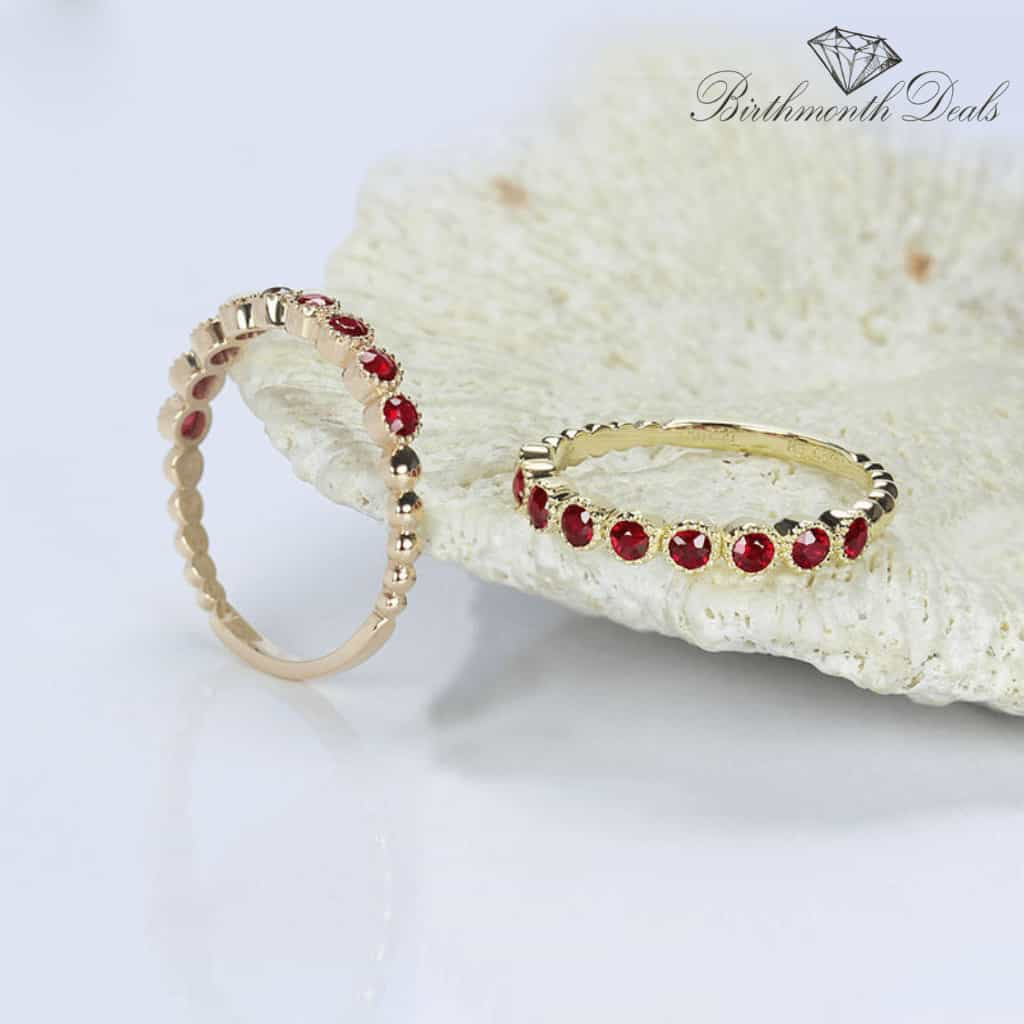 July Ruby Birthstone Ring - Birthmonth Deals