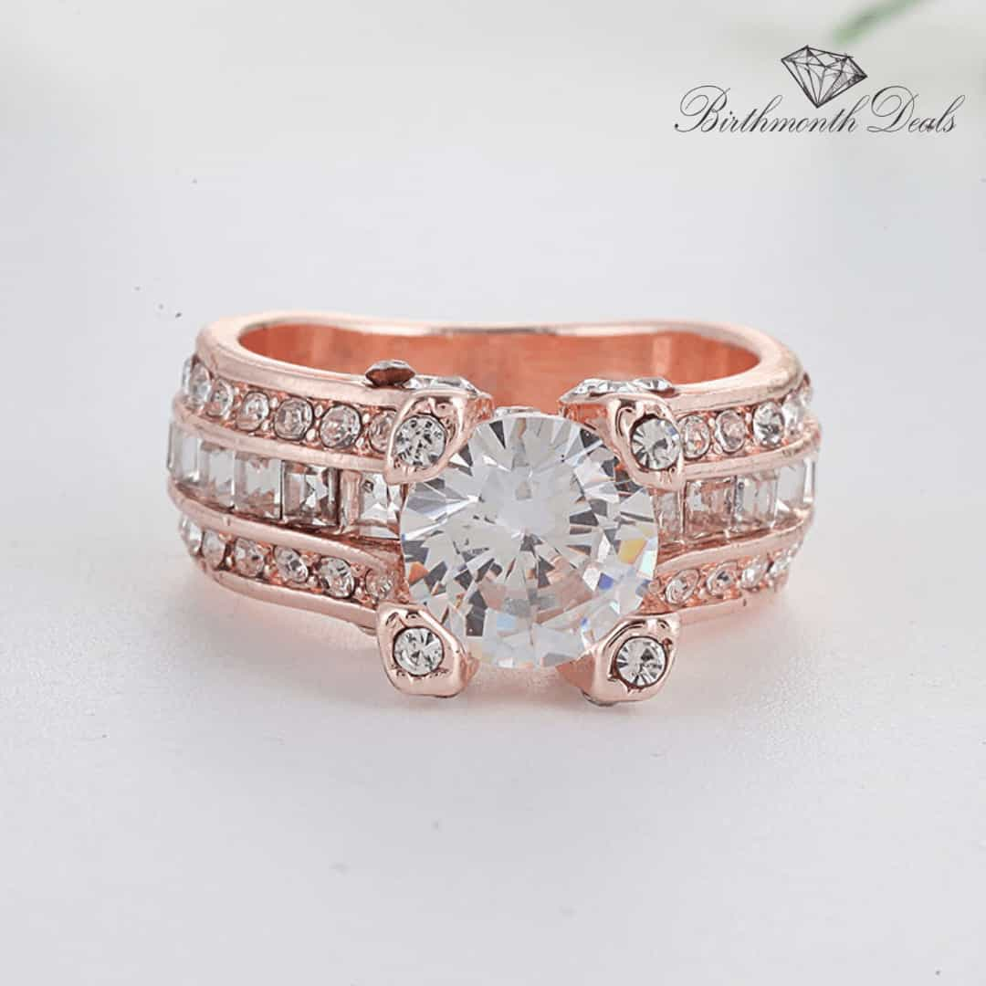 April Diamond Birthstone Ring - Birthmonth Deals