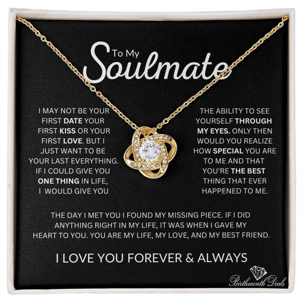 To My Soulmate - Love Knot Necklace - Birthmonth Deals