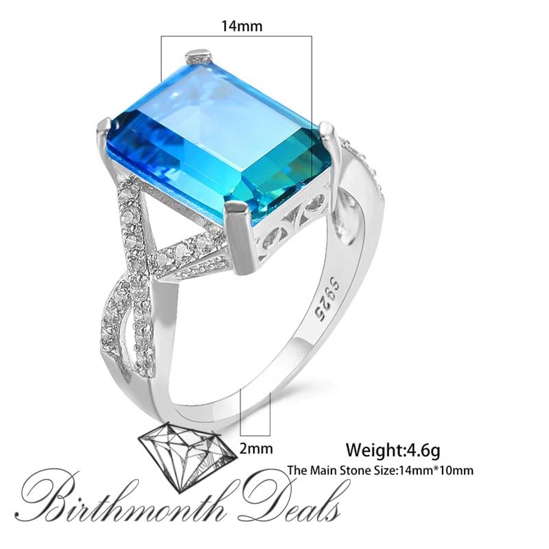 December Zircon Birthstone Ring - Birthmonth Deals