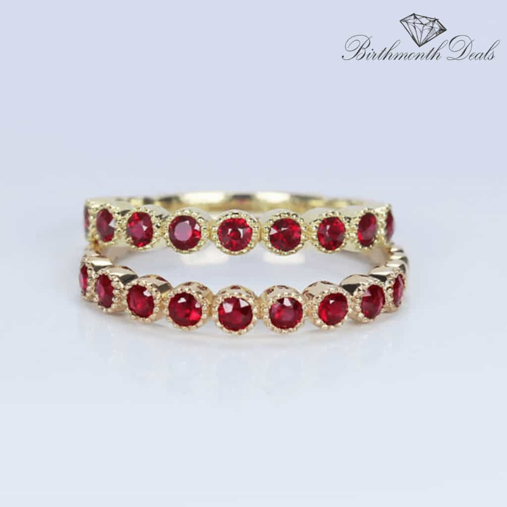 July Ruby Birthstone Ring - Birthmonth Deals