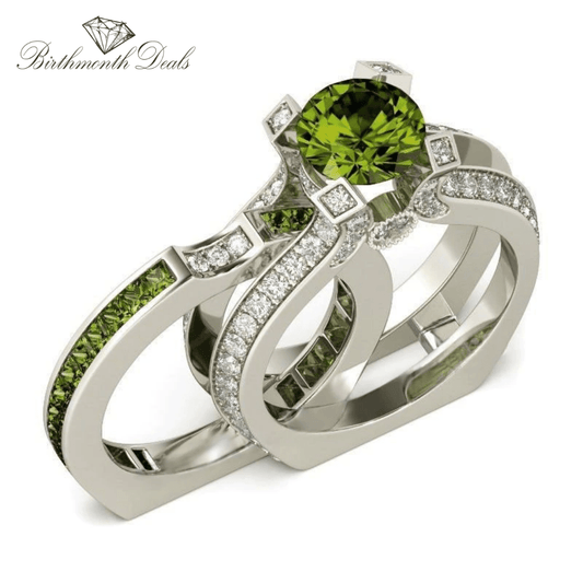 August Peridot Birthstone Ring - Birthmonth Deals