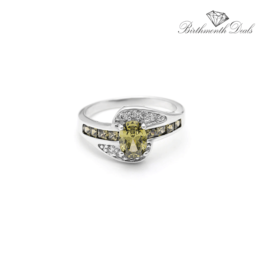 August Peridot Birthstone Ring - Birthmonth Deals