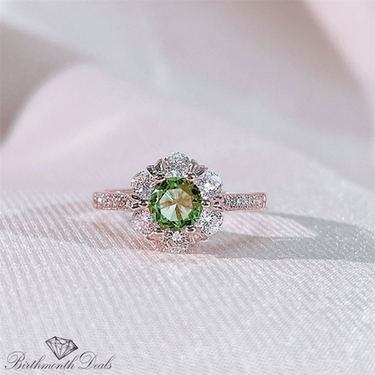 August Peridot Birthstone Ring - Birthmonth Deals