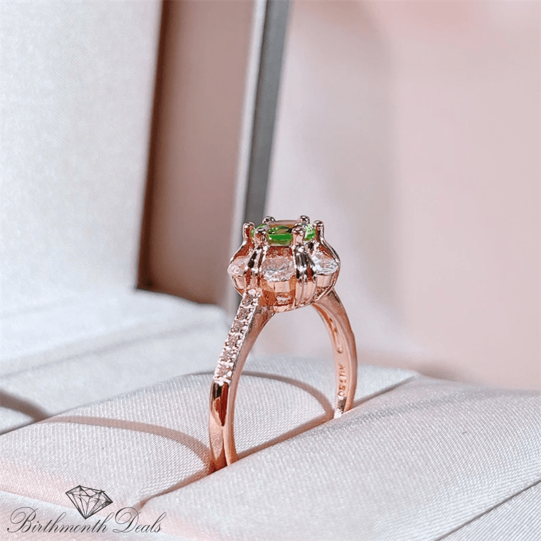 August Peridot Birthstone Ring - Birthmonth Deals