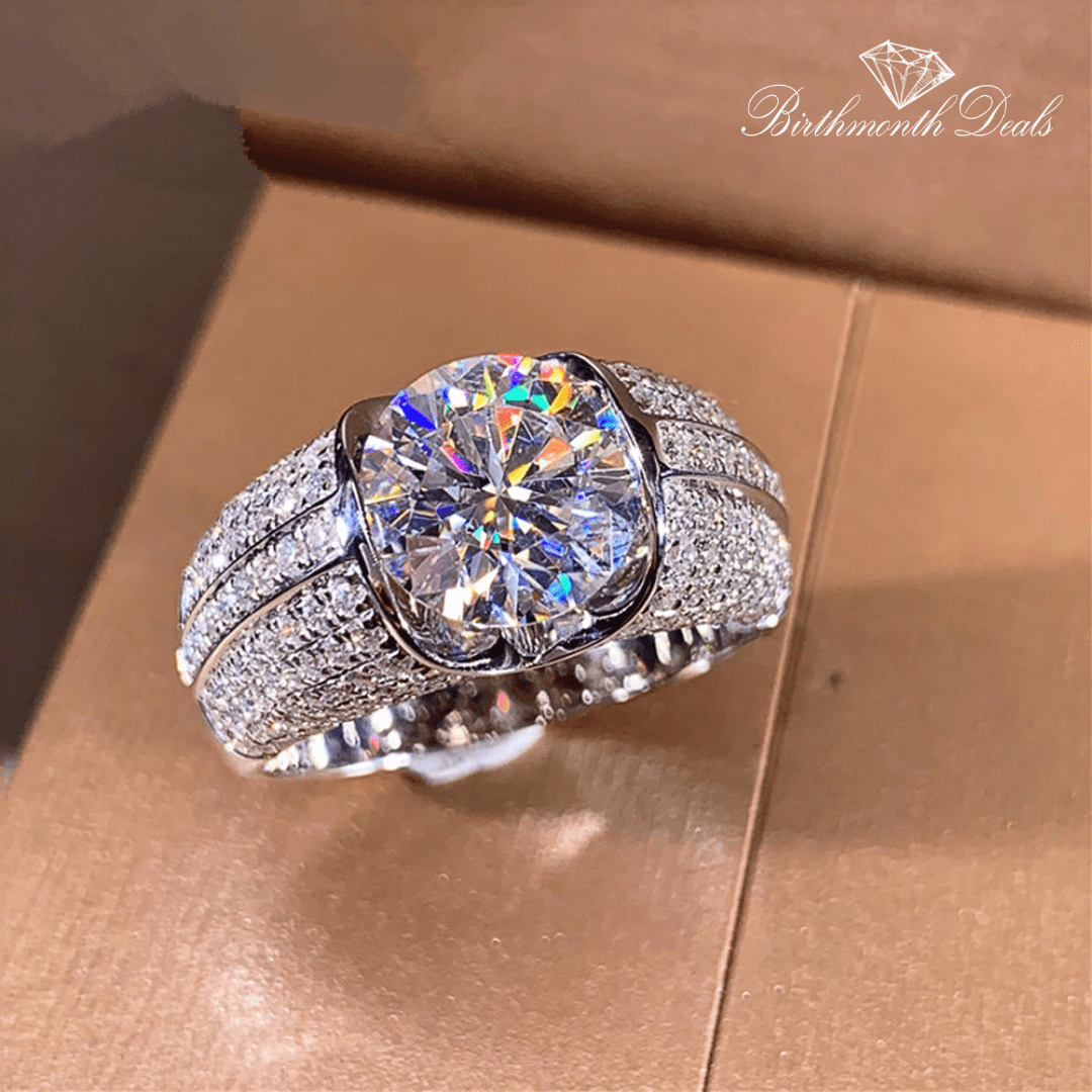 April Diamond Birthstone Ring - Birthmonth Deals